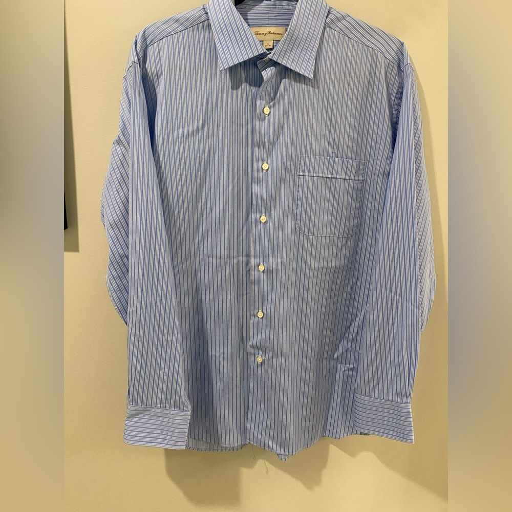 Tommy Bahama Light Blue Pinstripe Dress Shirt